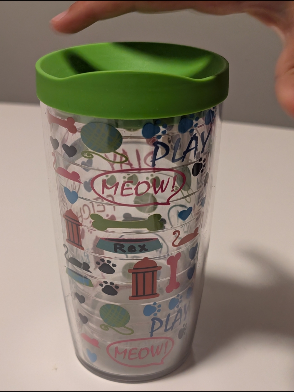 tervis Green Lid Pet-Themed Double Wall Tumbler